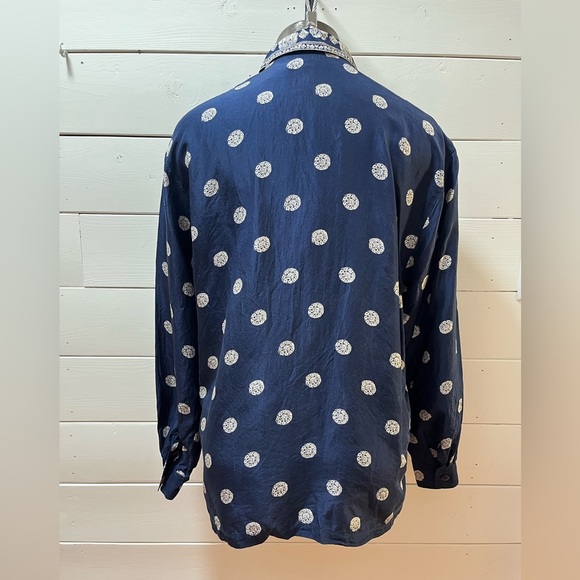 ❣️DIANE GILMAN silk shirt  M - Picture 4 of 12